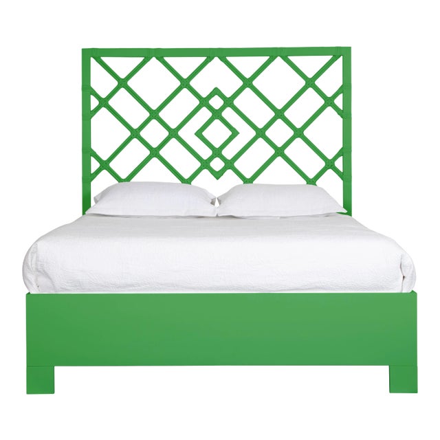 Darien Bed Queen - Bright Green For Sale