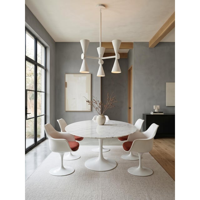 Bourgeois Boheme Atelier Organic Modern Plaster of Paris Geometric Chandelier, Villette Chandelier For Sale - Image 4 of 13