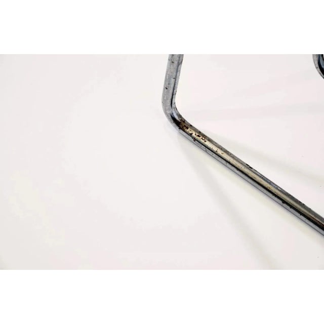 Metal Vintage Minimalist Chrome Magazine Rack by Arthur Umanoff Postmodern For Sale - Image 7 of 7