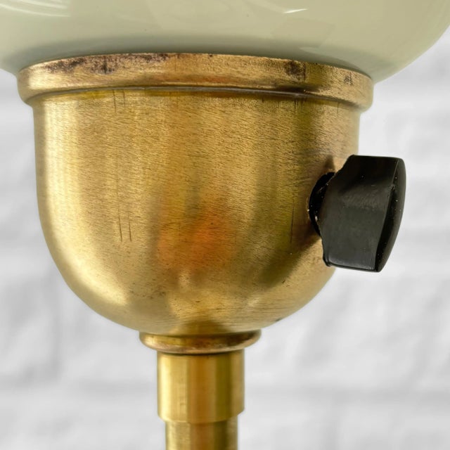 Model 15505 Table Lamp in Brass and Steel by Harald Notini for Böhlmarks, Sweden, 1940s For Sale - Image 9 of 13