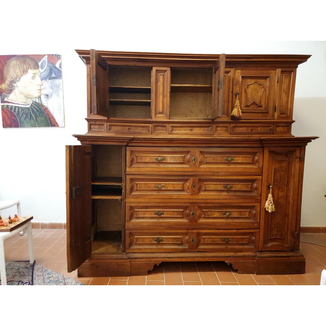Antique 17th Century Walnut Sideboard with Rusticated Walnut Briar Doors For Sale - Image 3 of 8