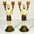 Early 1900s Antique Mediterranean Italian Venetian Moorish Painted Bronze Candelabras - A Pair For Sale - Image 13 of 17