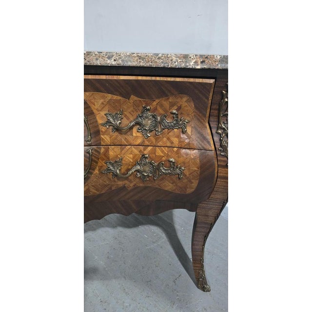 Large French Marquetry Commode For Sale - Image 11 of 14