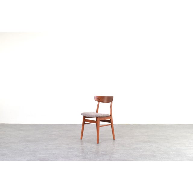 Mid-Century Danish Teak and Wool Dining Chairs from Farstrup, 1960s, Set of 4 For Sale - Image 4 of 13