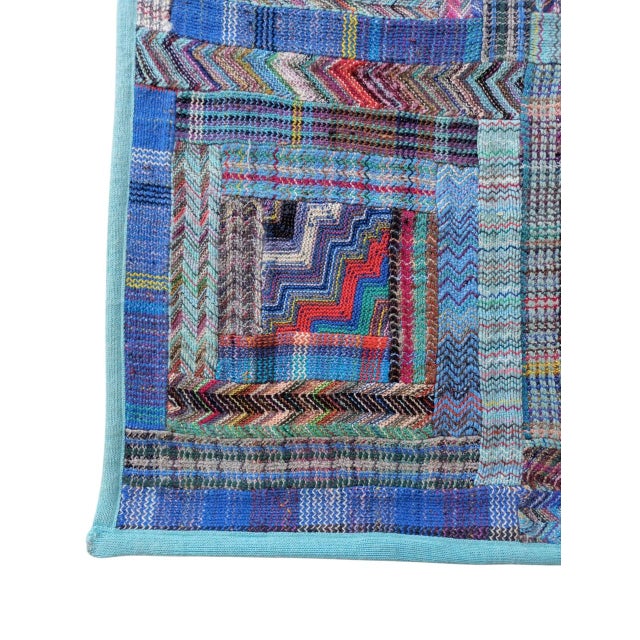 Blue Hanging Tapestry from Missoni, Italy, 1980s For Sale - Image 3 of 11