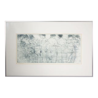 “Denim Nude” Lithograph Print by Mary Brooks For Sale