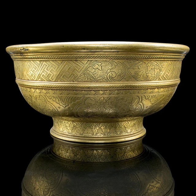 Antique Planter Bowl, Oriental, Brass, Jardiniere, Dish, Early Victorian, c.1850 For Sale - Image 4 of 10