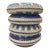 Chic Italian Contemporary Striped Ceramic Garden Stool / Side Table For Sale