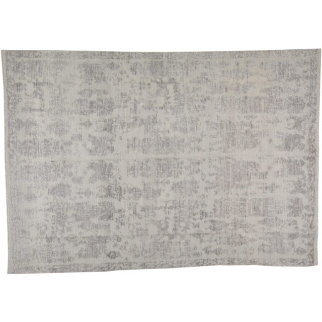 Textile Moroccan Hand Knotted Beni Ourain Rug With Natural Color Organic Wool and Soft Texture,7'6"x10'10" For Sale - Image 7 of 7