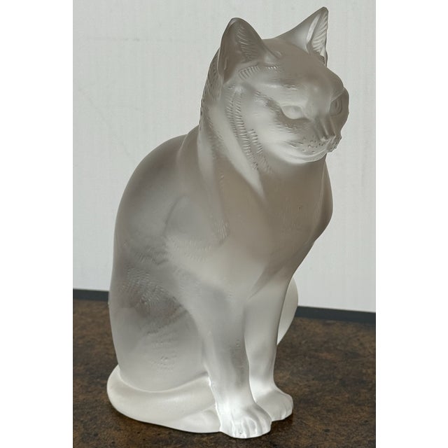 LALIQUE 猫のクリスタル彫刻 LALIQUE 猫のクリスタル彫刻 LALIQUE 猫のクリスタル彫刻