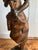 1970s Vintage Large Wooden Folk Art Carving/Statue of a Man With a Pipe For Sale - Image 5 of 12