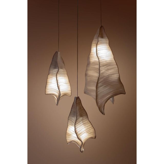 Set of 3 phantasma pendant lamp by mirei monticelli dimensions: h 37 x d 15 cm, h 50 x d 15 cm, h 75 x d 30 cm materials:...