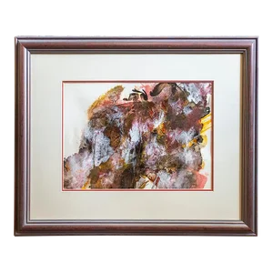 Magma 2000 Signed Abstract Painting, Framed