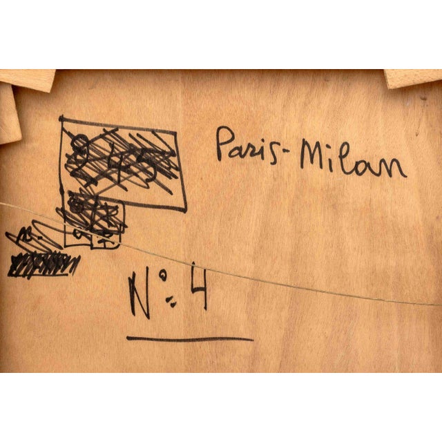 Max Papart "Paris - Milan No. 4" Oil on Board For Sale - Image 10 of 10