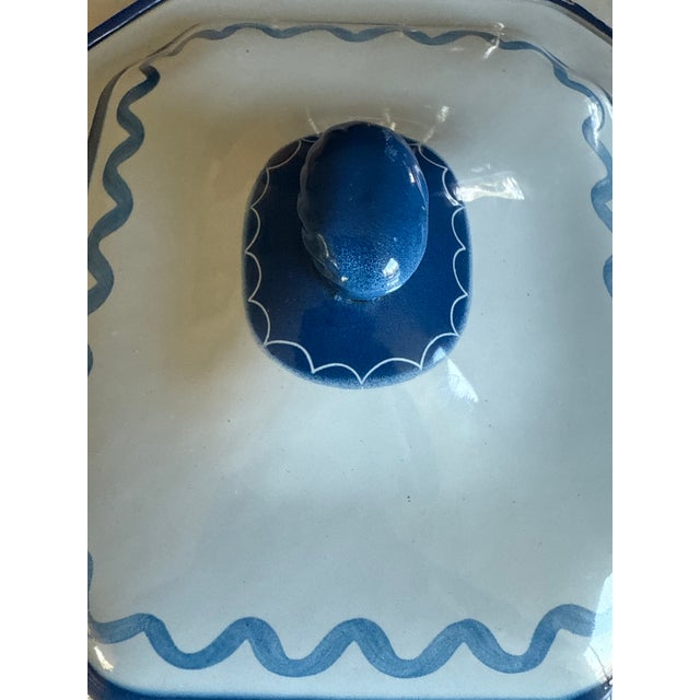 White VIntage Swedish Klafrestrom Enamel Cast Iron Dish For Sale - Image 8 of 12