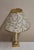 Vintage Table Lamp with Brass Base and Patterned Fabric Shade by Paget, 2000s For Sale - Image 4 of 7