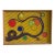 Abstract Yellow Canvas Painting Mid-Century Modern Vintage For Sale
