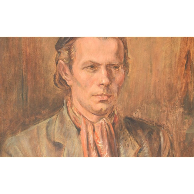 Modern Ludwig Straub, Self-Portrait, 1930s, Oil on Hardboard, Framed For Sale - Image 3 of 10