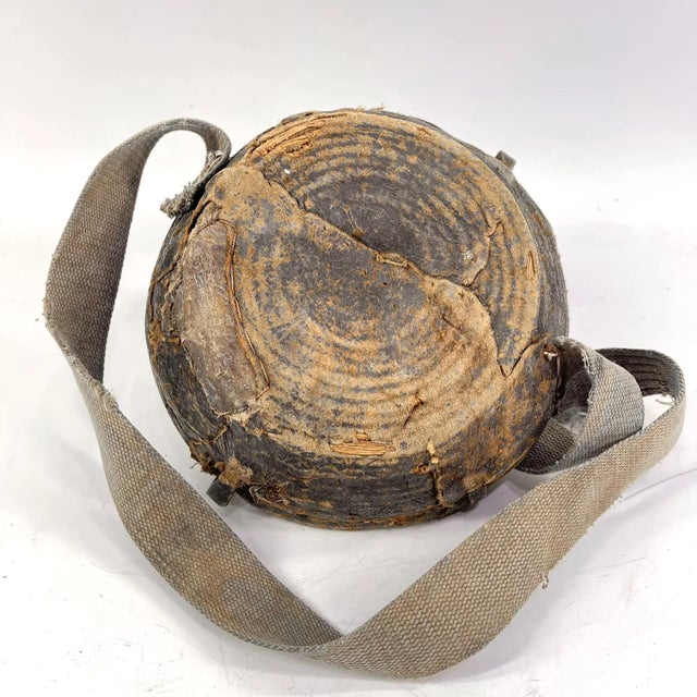 Black Early 20th Century Mesob Lidded Leather Wrapped Lunch Basket Ethiopia For Sale - Image 8 of 10