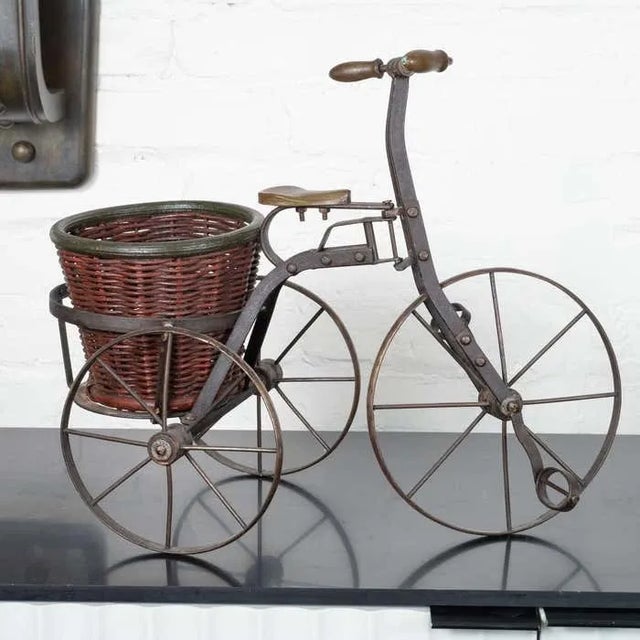Vintage Iron Tricycle Sculptures - Set of 2 For Sale In New York - Image 6 of 11