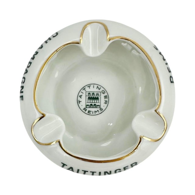Ceramic Vintage Taittinger Reims Champagne Ceramic Ashtray For Sale - Image 7 of 7