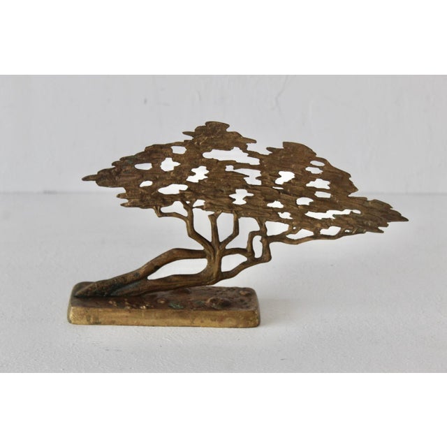 Bijan Style Brass Bonsai Tree Tabletop Sculpture Vintage Mid-Century For Sale - Image 17 of 17