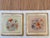 Pair of vintage Florentine wood wall plaques, crafted in Italy, circa mid 20th century. Each piece features a different...