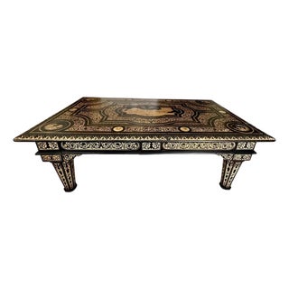 Italian Neo-Classic Inlaid Marquetry Coffee Table For Sale