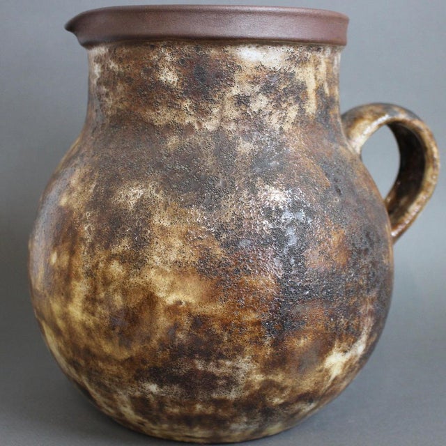 Large Vintage French Stoneware Decorative Pitcher by Alexandre Kostanda, 1960s For Sale - Image 10 of 18
