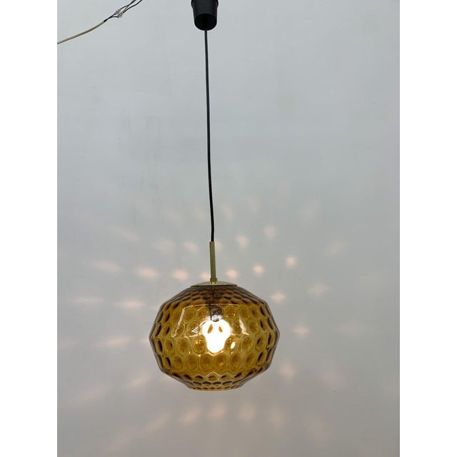 Glass Hanging Lamp from Limburg, Germany, 1970s For Sale - Image 3 of 18