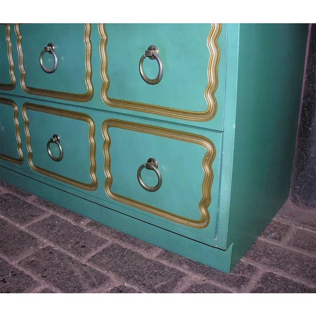 Aqua Classic "Espana" Chests in the Style of Dorothy Draper - A Pair For Sale - Image 8 of 9