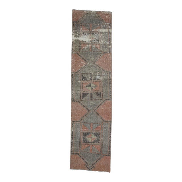 1970s Vintage Handmade Wool Cotton Orange Runner Rug For Sale
