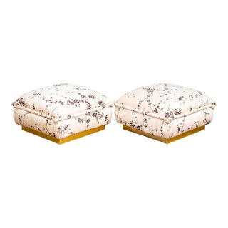 1970s Casa Bisque Pouf Footstools - Set of 2 For Sale