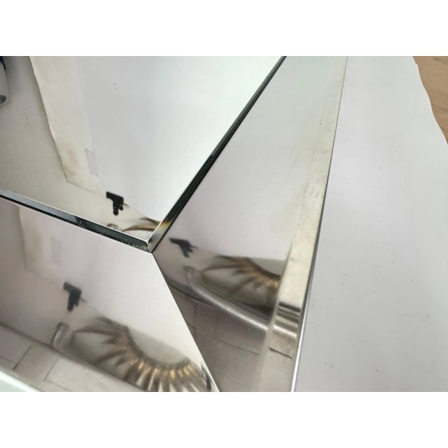 Metal Wall Mirror in Aluminium and Glass, France, 1970s For Sale - Image 7 of 11