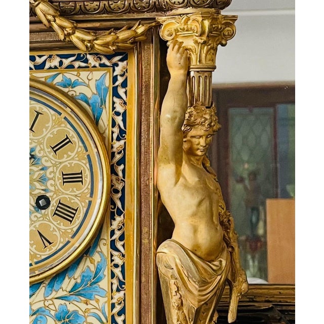 18th Century Tiffany & Co 18th Century French Empire Mantle Clock/Candelabra Set For Sale - Image 5 of 12