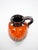 Contemporary Mid-Century West German Glazed Porcelain Vase, Orange /Brown, Black 12" Tall For Sale - Image 3 of 11