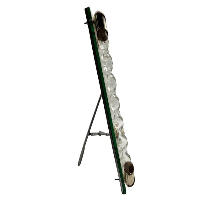 1960s Mid 20th Century 8"x10" Mirrored Tabletop Picture Frame W/ Lucite Cane Borders For Sale - Image 5 of 10