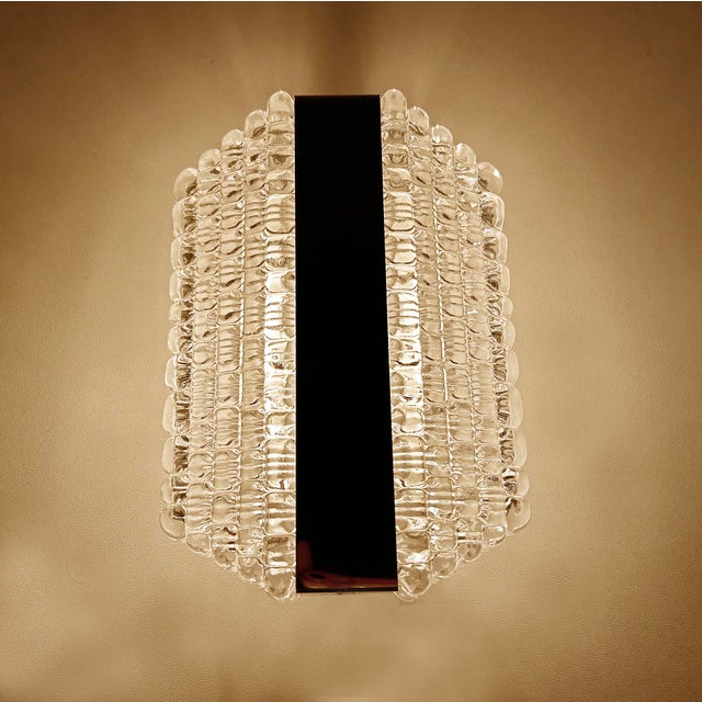 Vintage Space Age Glass Sconces from Kaiser, Set of 2 For Sale - Image 6 of 18