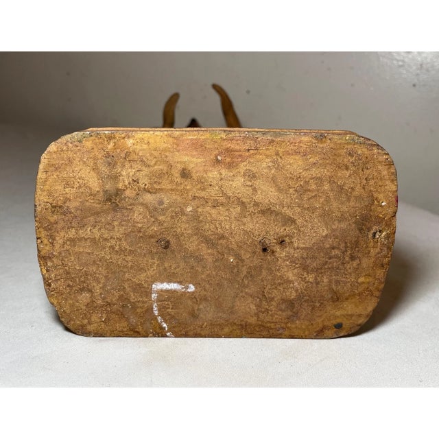 Tall Vintage Original Folk Art Hand Carved Painted Wood Religious Saint Santos For Sale - Image 14 of 14