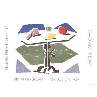 1989 David Hockney 'Apple, Grapes, Lemon on a Table' Pop Art Multicolor South Africa Offset Lithograph For Sale