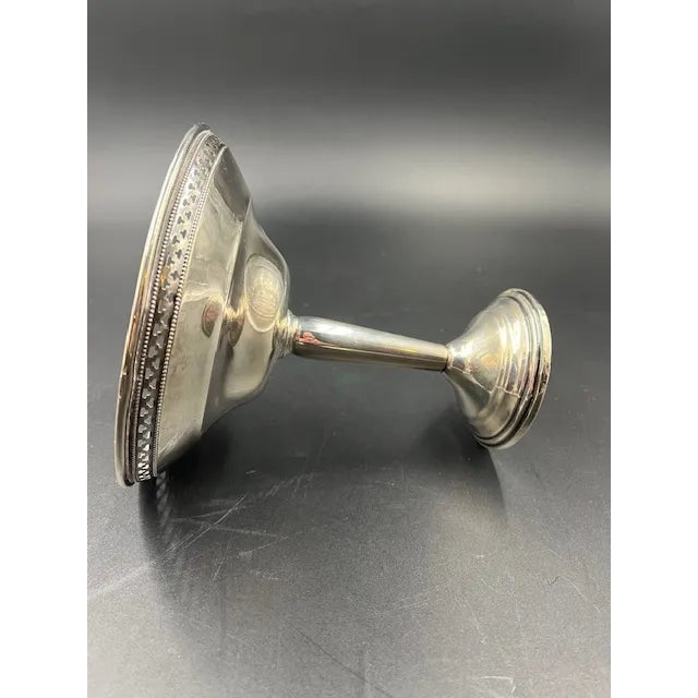 Silver Antique Sterling Silver Compote For Sale - Image 8 of 12