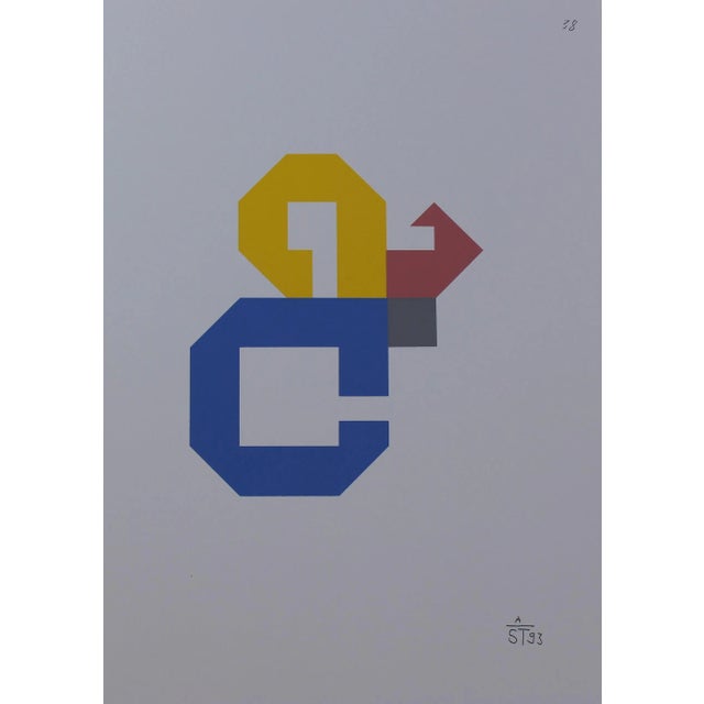Anton Stankowski Classic Abstract Serigraph For Sale