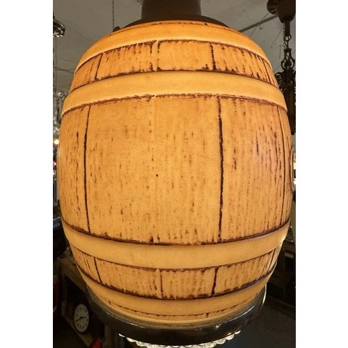 Vintage 1940s Root Beer Barrel Pendant Ceiling Light Rewired For Sale In Minneapolis - Image 6 of 12