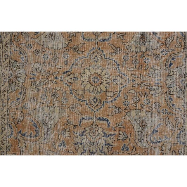 Vintage Handwoven Oushak With Botanical Vine Pattern Rug For Sale - Image 10 of 10