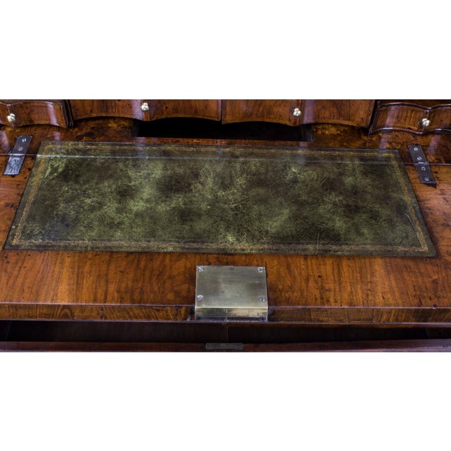 Antique Queen Anne Double Dome Burr Walnut Bureau Bookcase, 18th Century For Sale - Image 15 of 18