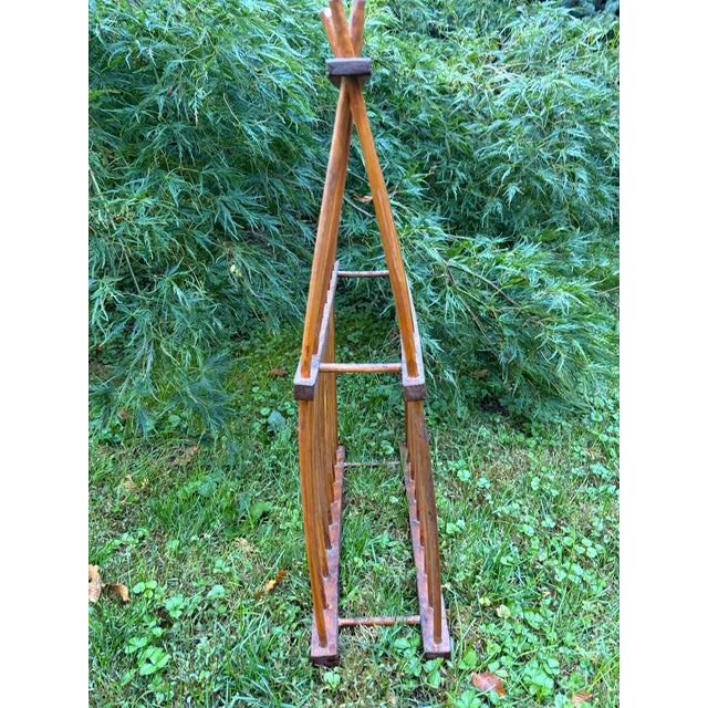 Vintage Wood Plate Rack For Sale - Image 11 of 17
