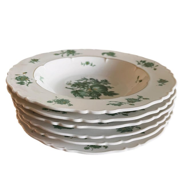 This is a beautiful vintage set of soup bowls by the brand Haviland. It is a set of 6. Excellent condition. They have an...