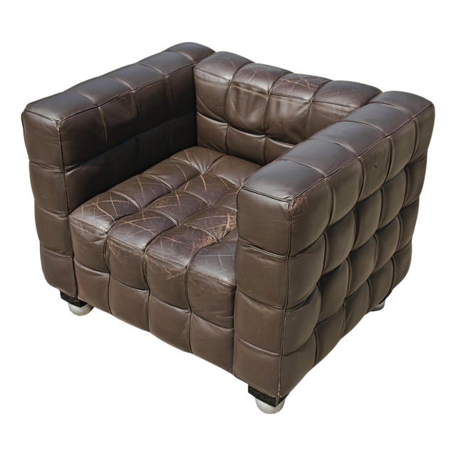 Vienna Secession Kubus Armchair attributed to Josef Hoffmann for Wittmann, 1980s For Sale