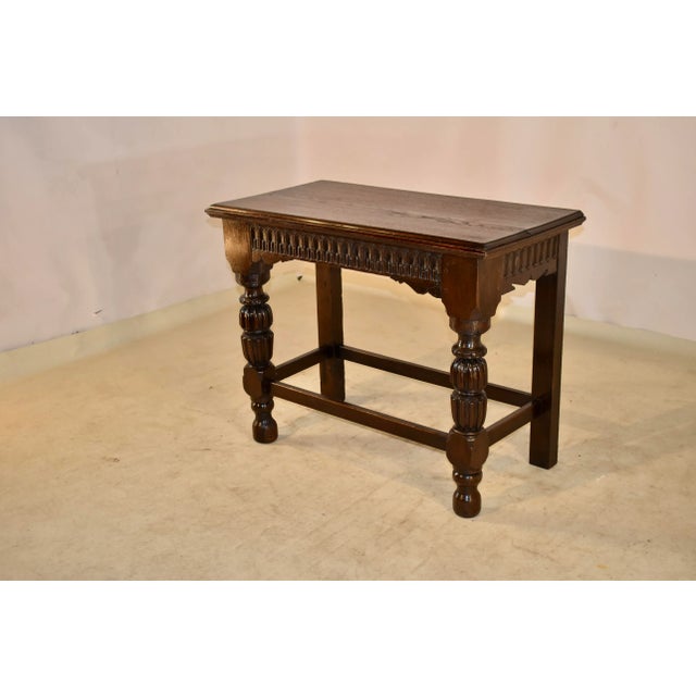 English 18th Century English Oak Console or Serving Table For Sale - Image 3 of 12