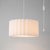 Scallop Pendant Swag Kit Light Fixure by Nova of California - Satin Nickel, Fabric Drum Shade For Sale In Los Angeles - Image 6 of 7